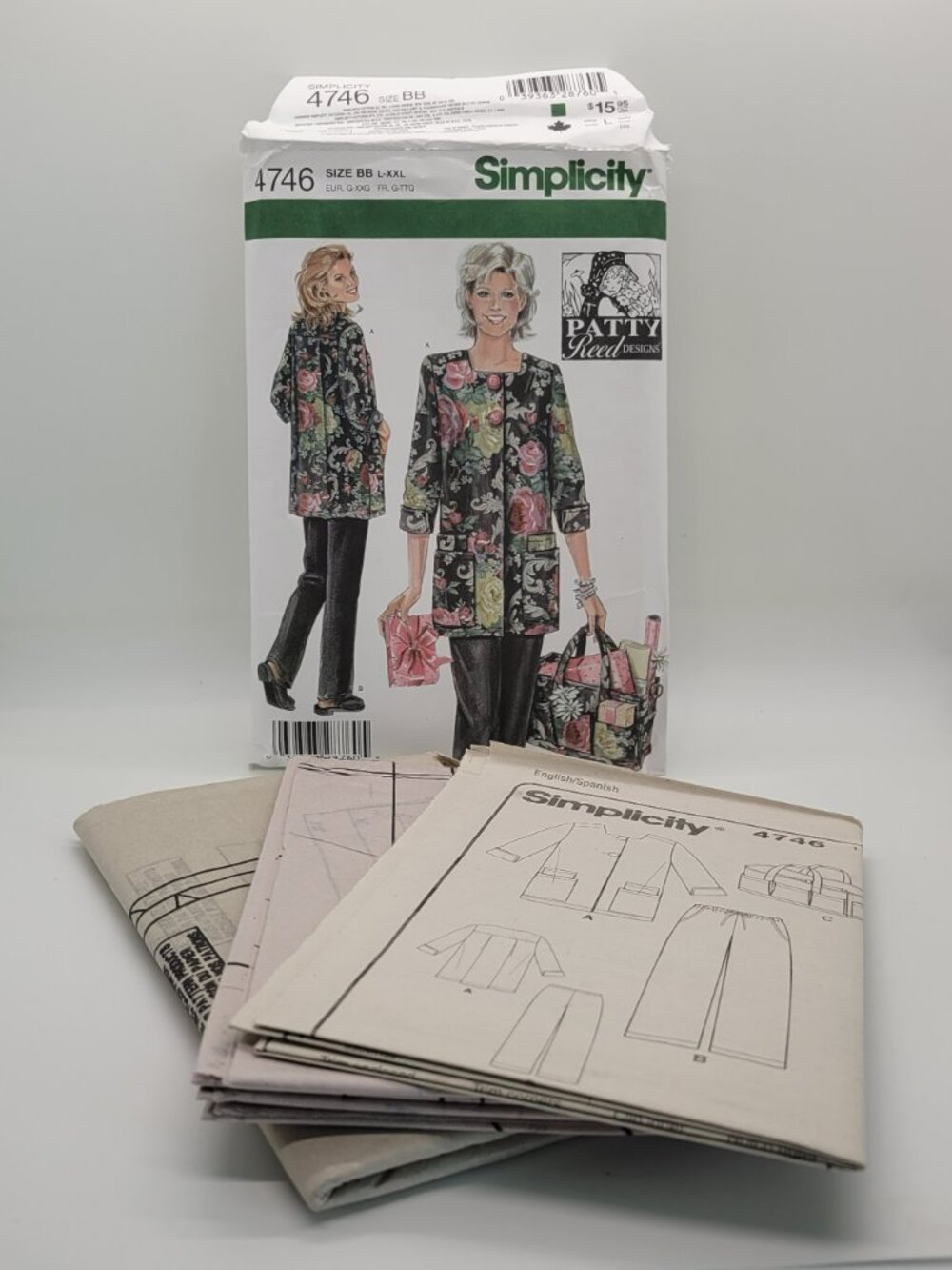Uncut SIMPLICITY 4746 Sewing Pattern Patty Reed Size BB L-XXL Out of Print Coat